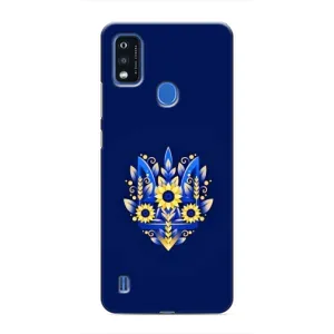 Чохли для ZTE Blade A51 Укр. Символіка (AlphaPrint) (Квітковий Герб)