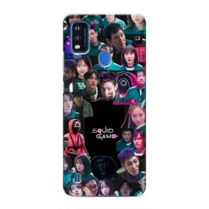 Чехол Гра в кальмара для ZTE Blade A51 (Коллаж Игра кальмара)