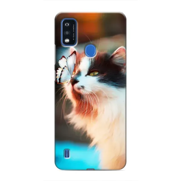 Чохол з принтом «Котик з метеликом» для ZTE Blade A51 Чохол з принтом «Котик з метеликом» для ZTE Blade A51