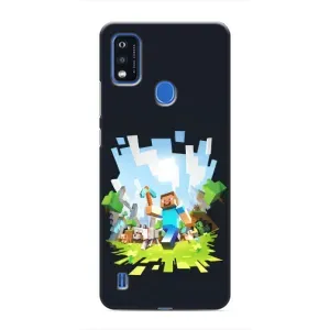 Чохол з принтом «персонажі Minecraft» для ZTE Blade A51