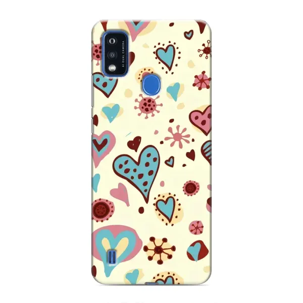 Чехол с принтом «Сердечки» для ZTE Blade A51