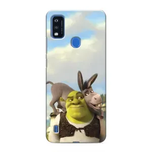 Чехол с мультфильмом Шрек на ZTE Blade A51 (Шрек и Осел)