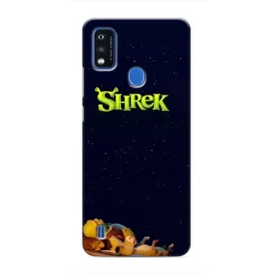 Чехол с мультфильмом Шрек на ZTE Blade A51 (Отдыхающий Шрек)