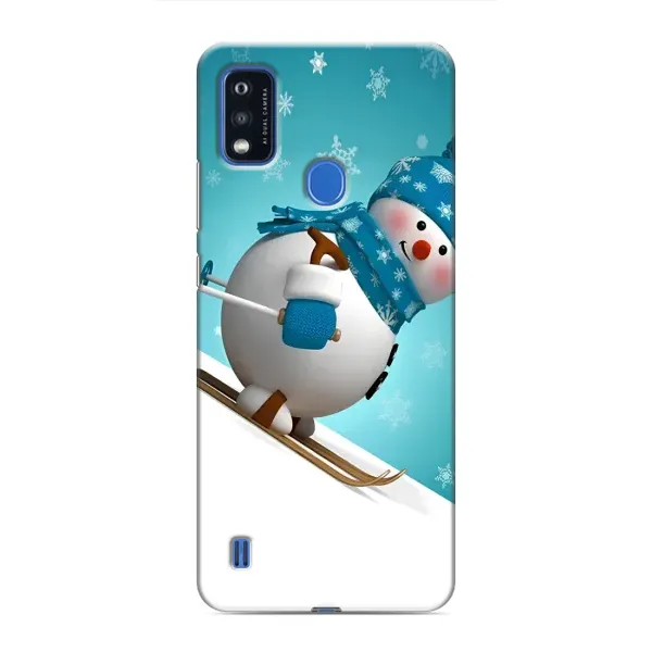 Чехол с принтом «Снеговик на лыжах» для ZTE Blade A51 Чехол с принтом «Снеговик на лыжах» для ZTE Blade A51