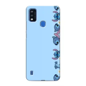 Чехол с принтом Стич на ZTE Blade A51 (Стич фон)