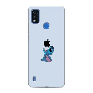Чехол с принтом Стич на ZTE Blade A51 (Stitch apple)