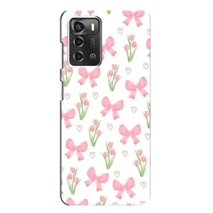 Чохол з бантиками на ZTE Blade A52 (Банти і квіти)