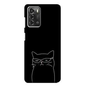 Чохол з принтом «Байдужий кіт» для ZTE Blade A52