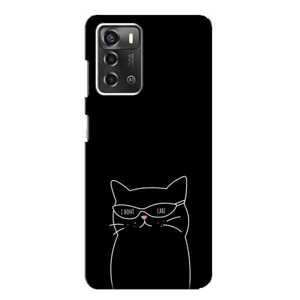 Чохол з принтом «Байдужий кіт» для ZTE Blade A52
