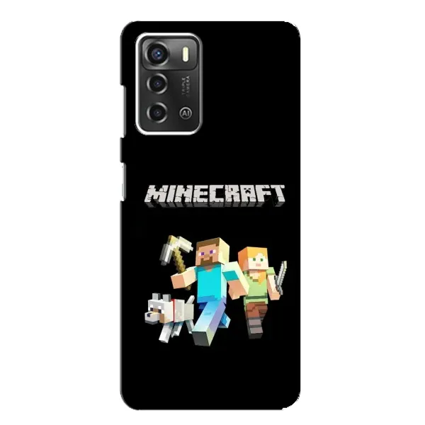 Чохол з принтом «герої Minecraft» для ZTE Blade A52