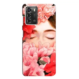 Чехлы (ART) Цветы на ZTE Blade A52 (VPrint) (Очі в квітах)