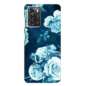 Чехлы (ART) Цветы на ZTE Blade A52 (VPrint) (Блактині бутони)