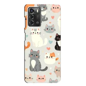 Чохол з принтом «Колаж котів» для ZTE Blade A52