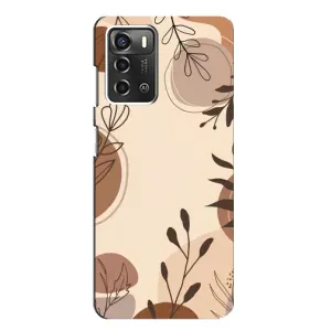 Чохол з принтом «Коричневі квіти» для ZTE Blade A52