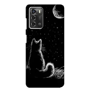 Чохол з принтом для ZTE Blade A52 (AlphaPrint) Модні коти