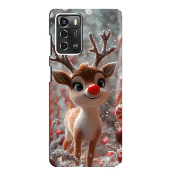 Чохол з принтом «Олень з носом» для ZTE Blade A52