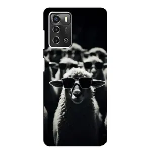 Чохол з принтом стильні тварини для ZTE Blade A52 (Овечка в окулярах)