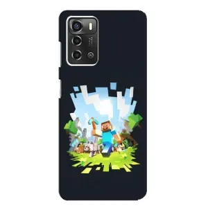Чохол з принтом «персонажі Minecraft» для ZTE Blade A52
