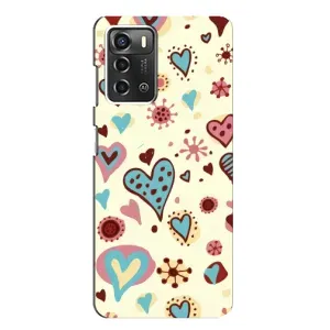 Чехлы для любимой на ZTE Blade A52 (VPrint) (Сердечки)