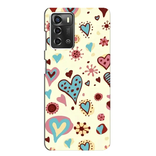 Чохол з принтом «Сердечки» для ZTE Blade A52 Чохол з принтом «Сердечки» для ZTE Blade A52