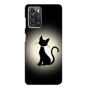 Чехол с принтом «Силуэт котика» для ZTE Blade A52