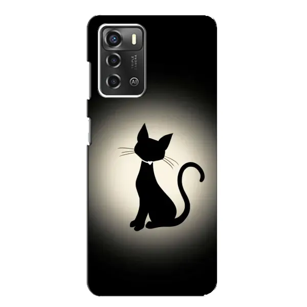 Чехол с принтом «Силуэт котика» для ZTE Blade A52