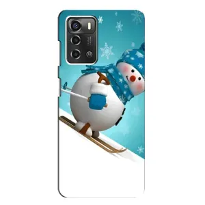 Чохол з принтом «Сніговик на лижах» для ZTE Blade A52