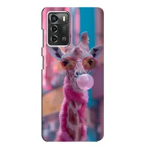 Чохол з принтом стильні тварини для ZTE Blade A52 (Стильна жирафа)