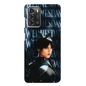 Чохли Венсдей на ZTE Blade A52 Уенсдей (AlphaPrint) (Венздей кішка)