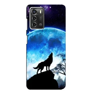 Чехол с принтом «Волк на луну» для ZTE Blade A52