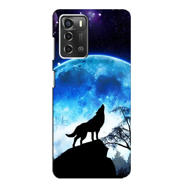 Чехол с принтом «Волк на луну» для ZTE Blade A52