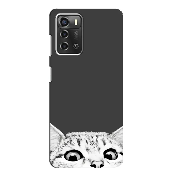 Чохол з принтом «Виглядає котик» для ZTE Blade A52 Чохол з принтом «Виглядає котик» для ZTE Blade A52