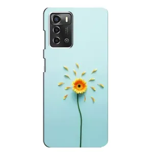 Чохли з квітами для ZTE Blade A52 (VPrint) (Жовта квітка)