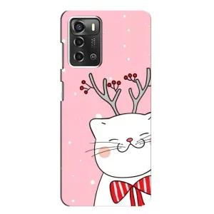 Чохол з принтом «Зимовий кіт» для ZTE Blade A52