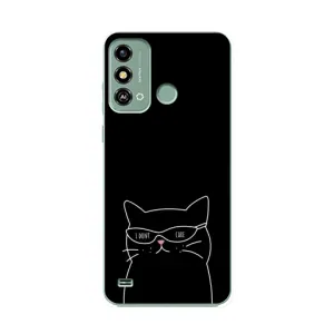Чехол с принтом «Равнодушный кот» для ZTE Blade A53