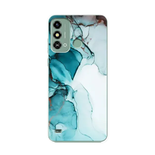 Чехол с принтом «Бирюзовый мрамор» для ZTE Blade A53
