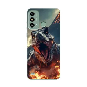 Чохол з картинкою 'Хижаки' для ZTE Blade A53 (Вогняний динозавр)