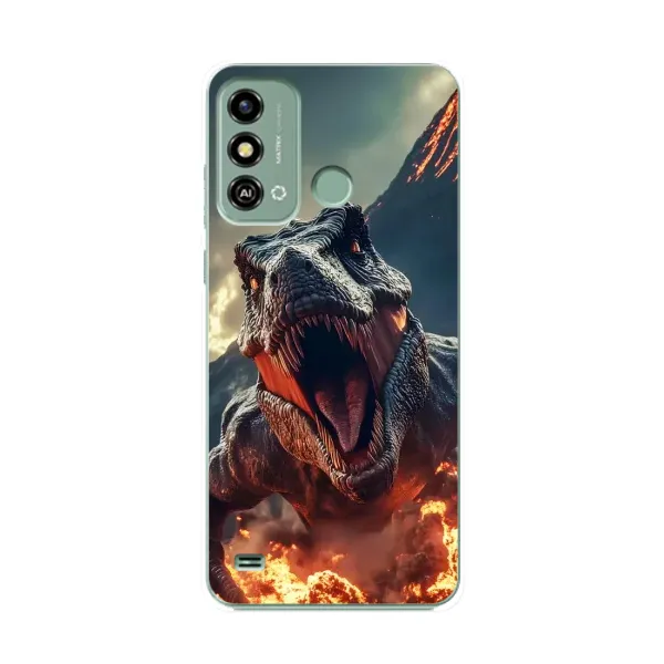 Чохол з принтом «Вогняний динозавр» для ZTE Blade A53