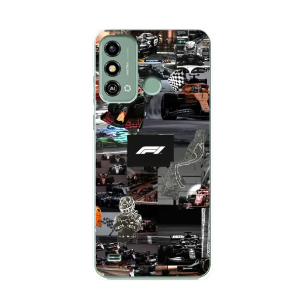 Чохол з принтом «Гоночний колаж Ф1» для ZTE Blade A53
