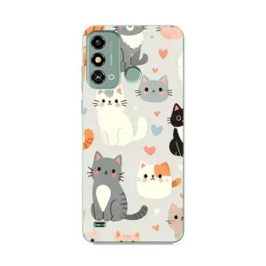 Чехол с принтом «Коллаж котов» для ZTE Blade A53