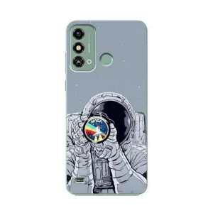 Чохол з принтом «Космонавт фото» для ZTE Blade A53