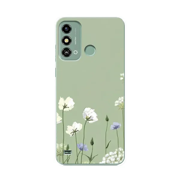 Чехол с принтом «Цветы на зеленом» для ZTE Blade A53