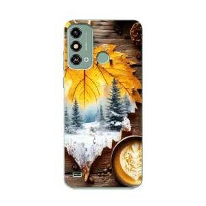Чехол с принтом «Осенне-зимний кофе» для ZTE Blade A53