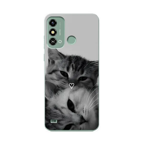 Чехол с принтом «Пара котов» для ZTE Blade A53