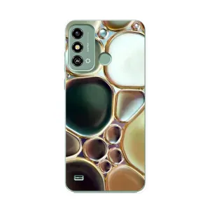 Мраморний чехол на ZTE Blade A53 (VPrint) (Радужний Мрамор)