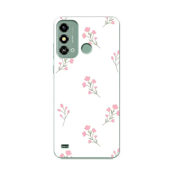 Чехол с принтом «Розовые цветы» для ZTE Blade A53