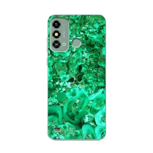 Мраморний чехол на ZTE Blade A53 (VPrint) (Салатовий Мрамор)