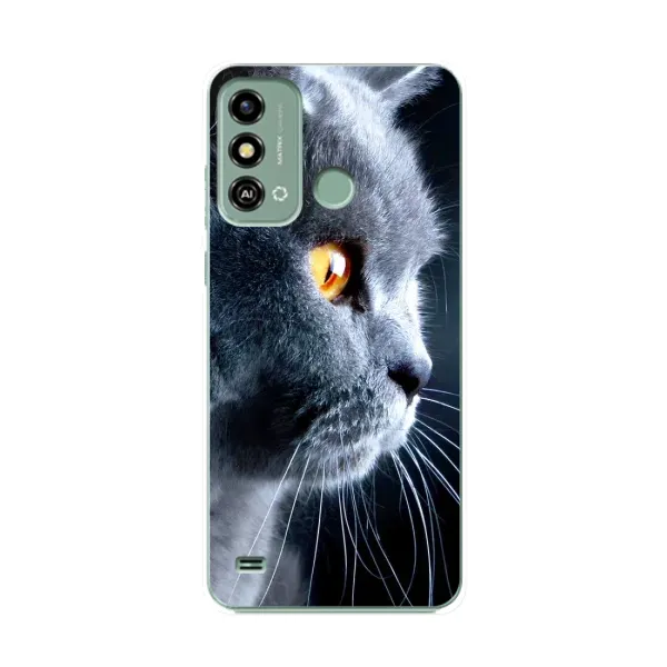 Чехол с принтом «Серый Кот» для ZTE Blade A53 Чехол с принтом «Серый Кот» для ZTE Blade A53