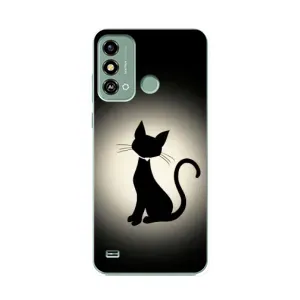 Чохол з принтом «Силует котика» для ZTE Blade A53