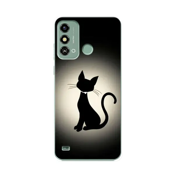 Чохол з принтом «Силует котика» для ZTE Blade A53